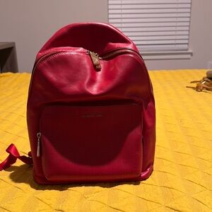 Michael Kors Red Backpack